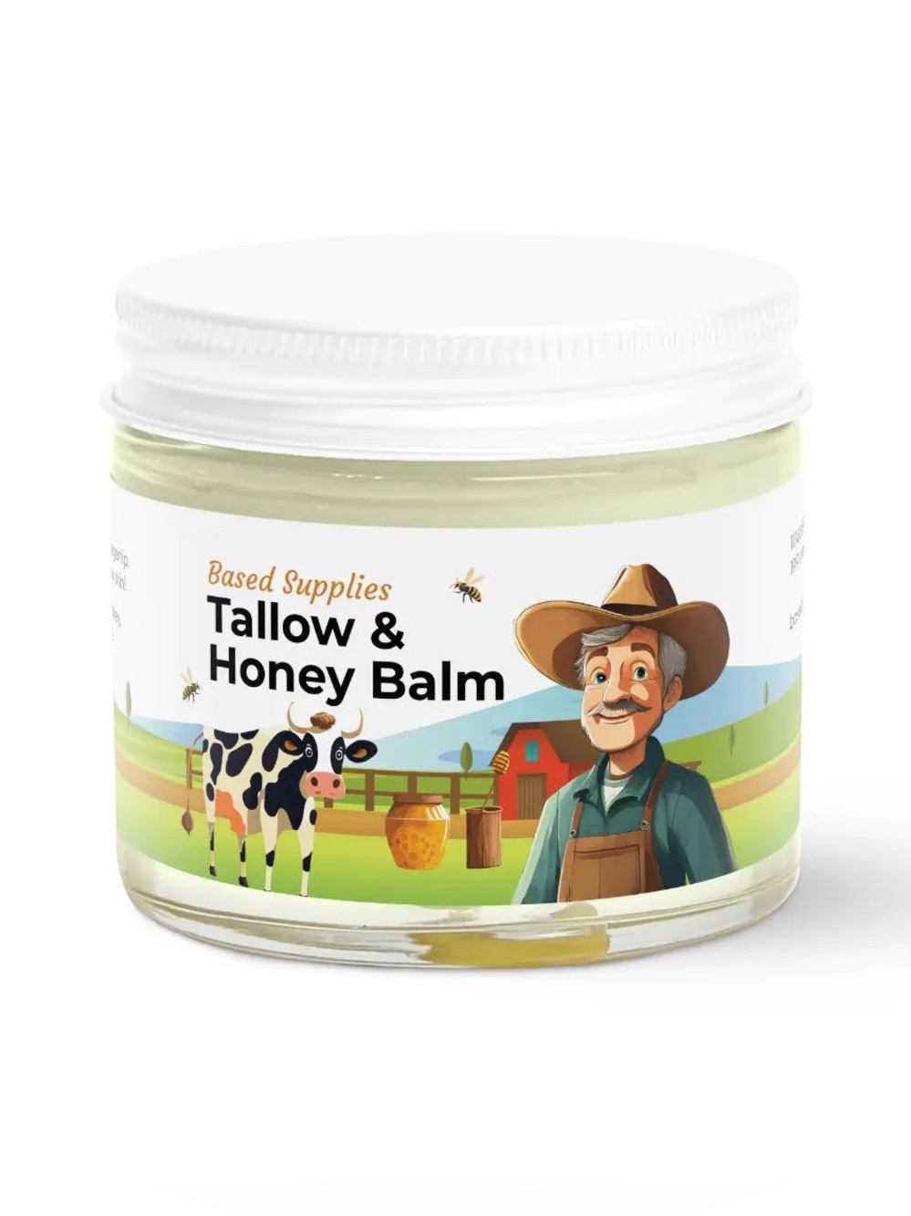 BASED SUPPLIES Unscented Tallow & Honey Balm - 85% Full